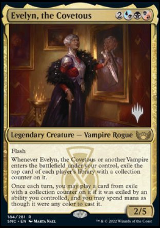 Evelyn, the Covetous (Promo Pack) [Streets of New Capenna Promos] | Cards and Coasters CA