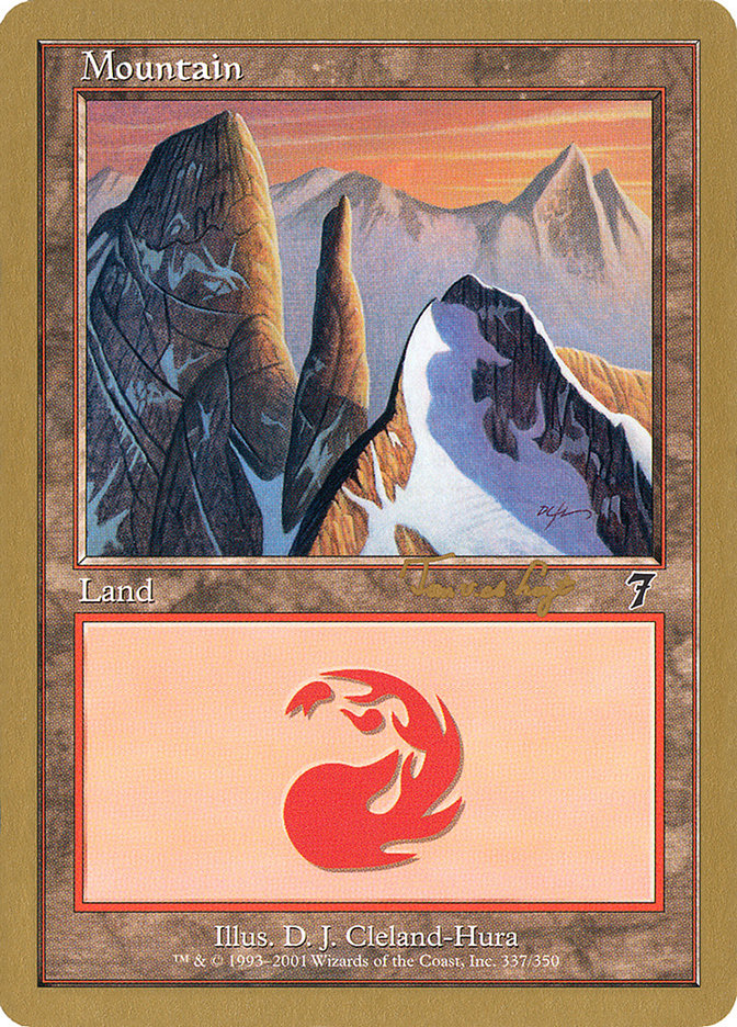 Mountain (337) (Tom van de Logt) [World Championship Decks 2001] | Cards and Coasters CA