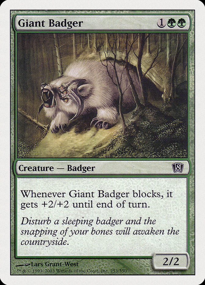 Giant Badger [Eighth Edition] | Cards and Coasters CA