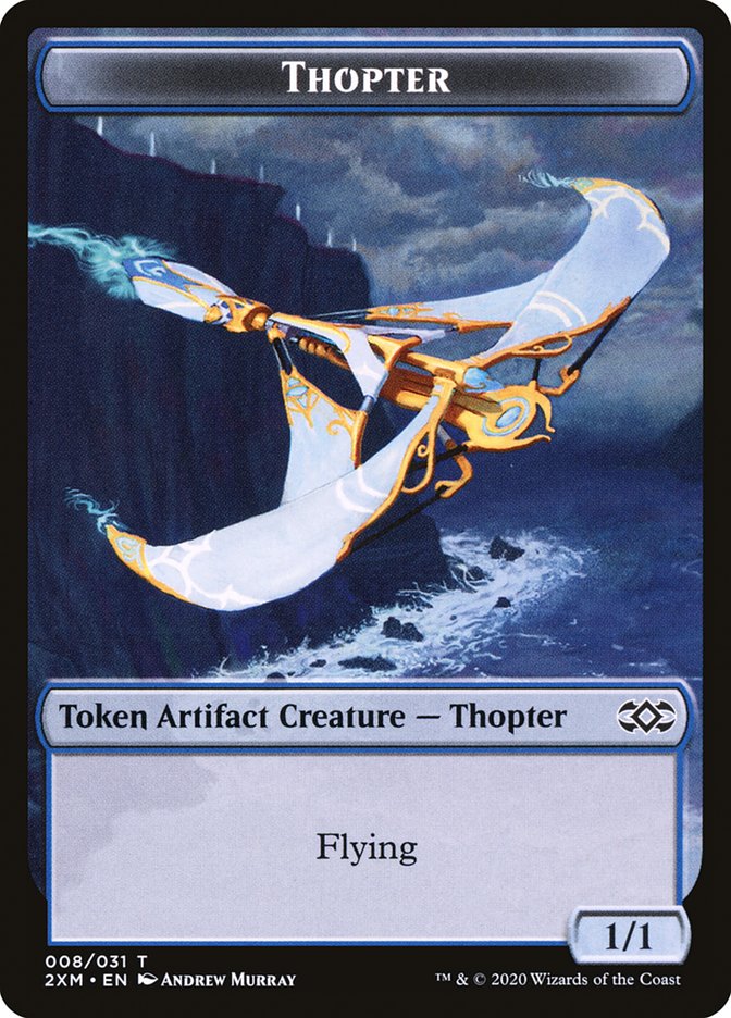 Myr (024) // Thopter (008) Double-sided Token [Double Masters Tokens] | Cards and Coasters CA