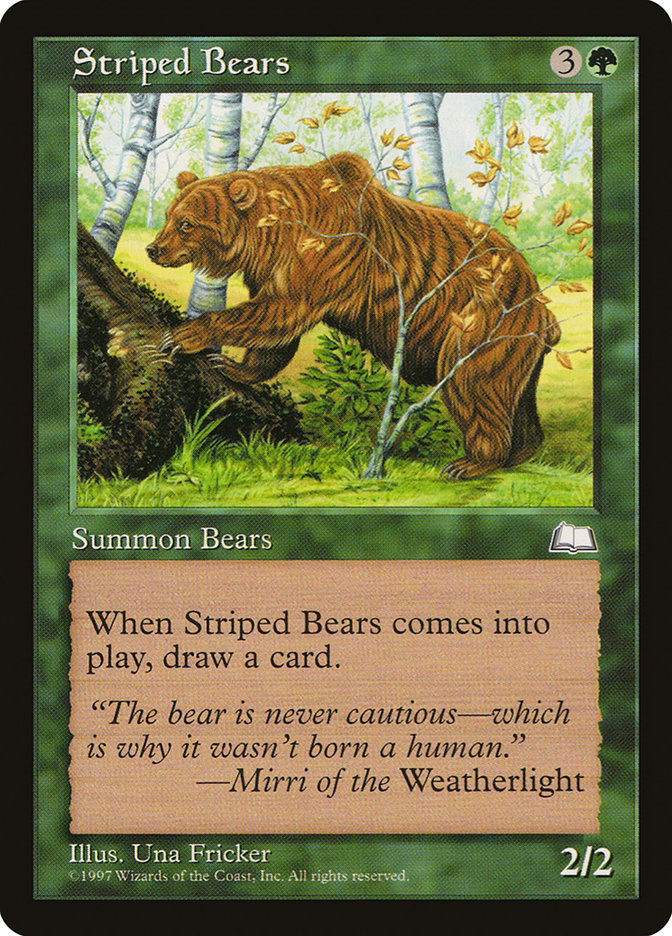 Striped Bears [Weatherlight] | Cards and Coasters CA