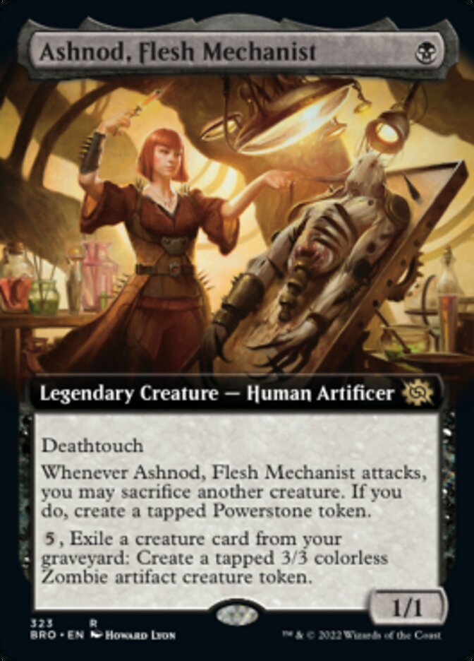 Ashnod, Flesh Mechanist (Extended Art) [The Brothers' War] | Cards and Coasters CA