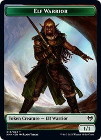 Elf Warrior // Shard Double-sided Token [Kaldheim Tokens] | Cards and Coasters CA