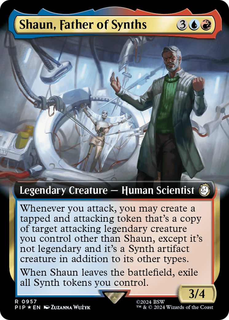 Shaun, Father of Synths (Extended Art) (Surge Foil) [Fallout] | Cards and Coasters CA