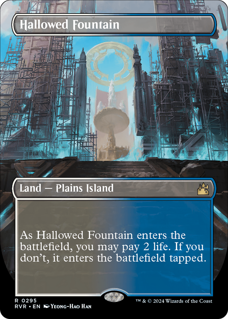 Hallowed Fountain (Borderless) [Ravnica Remastered] | Cards and Coasters CA