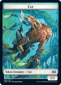 Cat // Copy Double-sided Token [Double Masters Tokens] | Cards and Coasters CA