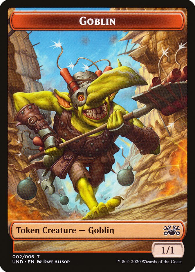 Goblin // Giant Teddy Bear Double-sided Token [Unsanctioned Tokens] | Cards and Coasters CA