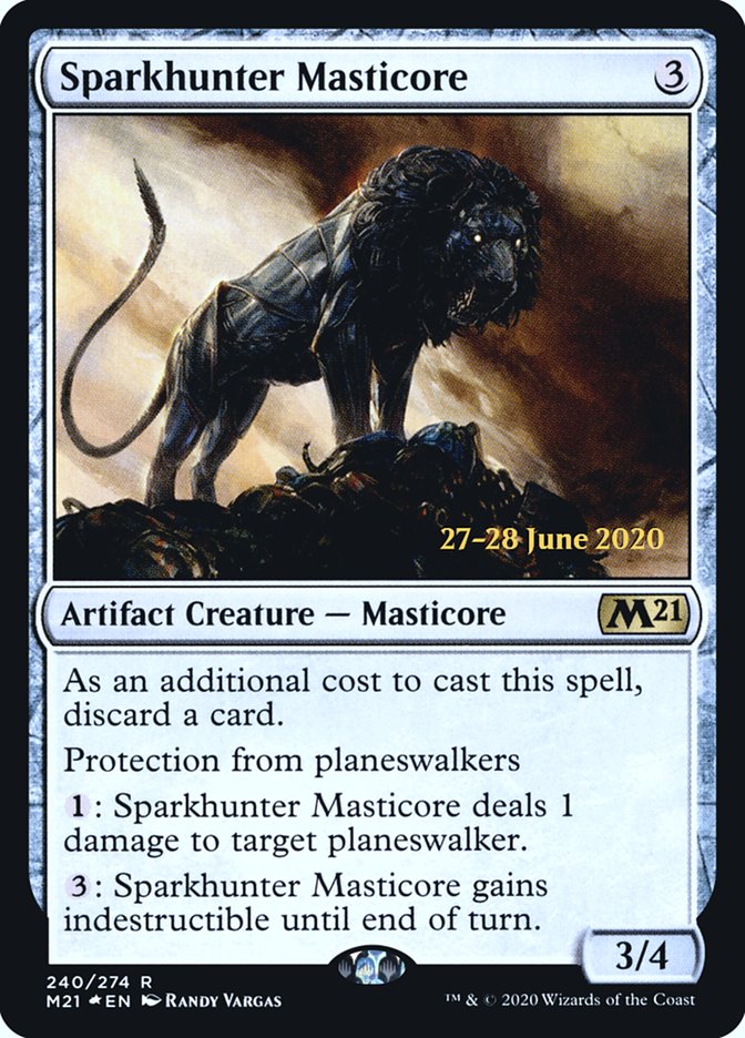 Sparkhunter Masticore  [Core Set 2021 Prerelease Promos] | Cards and Coasters CA