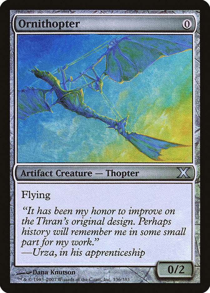 Ornithopter (Premium Foil) [Tenth Edition] | Cards and Coasters CA