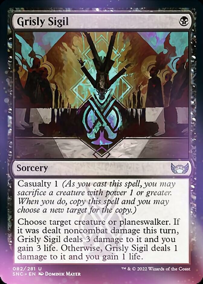 Grisly Sigil [Streets of New Capenna] | Cards and Coasters CA