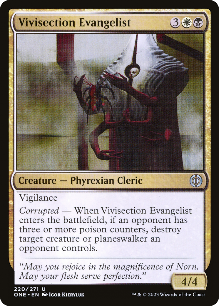 Vivisection Evangelist [Phyrexia: All Will Be One] | Cards and Coasters CA