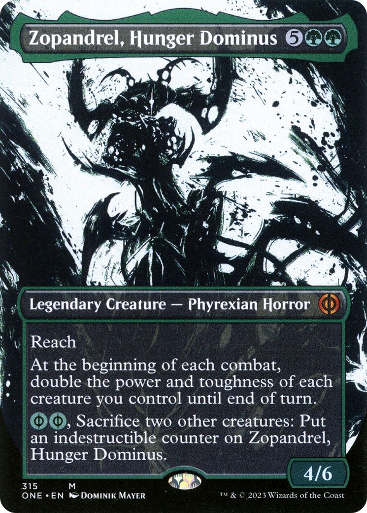 Zopandrel, Hunger Dominus (Borderless Ichor) [Phyrexia: All Will Be One] | Cards and Coasters CA