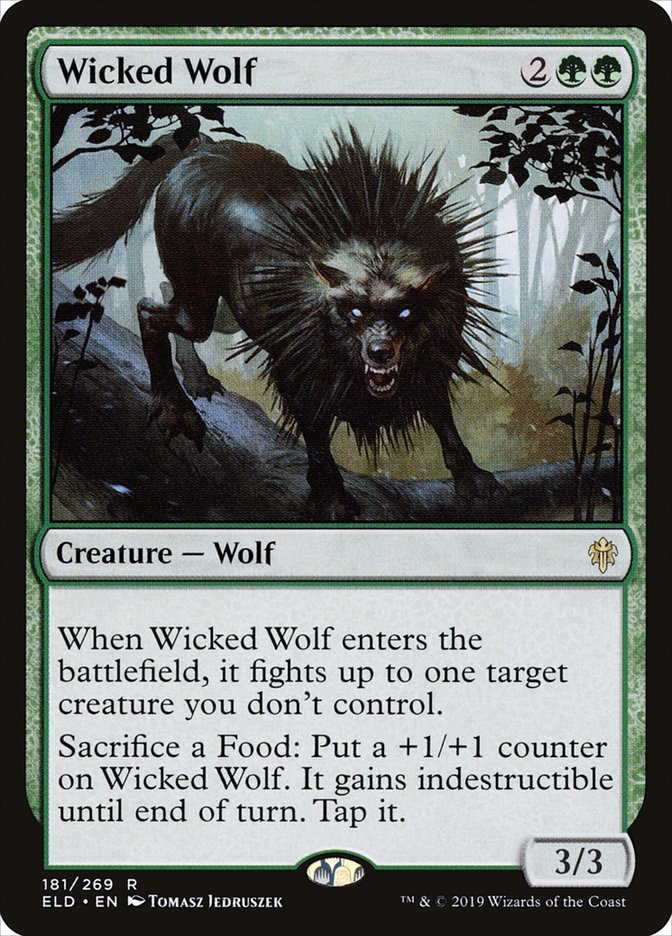 Wicked Wolf [Throne of Eldraine] | Cards and Coasters CA