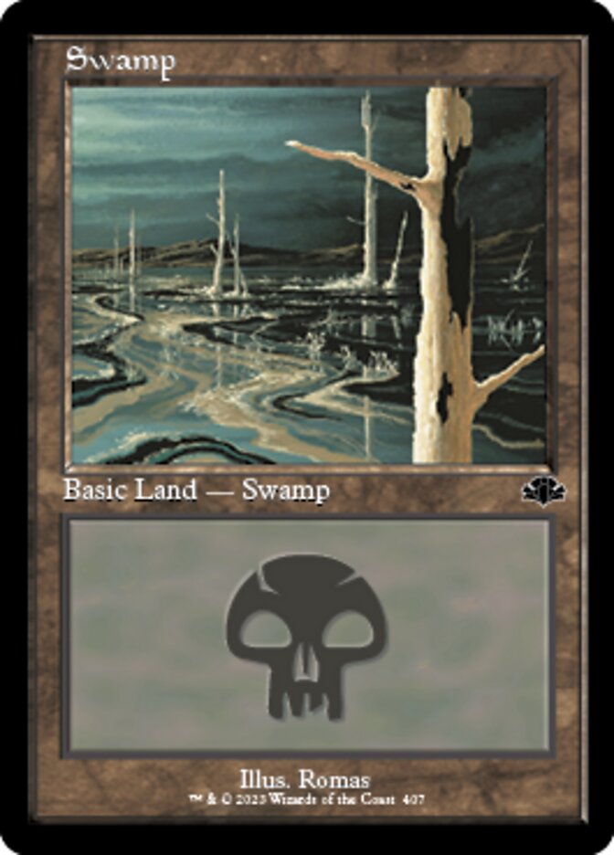 Swamp (407) (Retro) [Dominaria Remastered] | Cards and Coasters CA