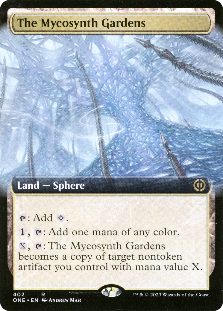 The Mycosynth Gardens (Extended Art) [Phyrexia: All Will Be One] | Cards and Coasters CA