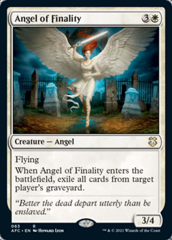 Angel of Finality [Dungeons & Dragons: Adventures in the Forgotten Realms Commander] | Cards and Coasters CA