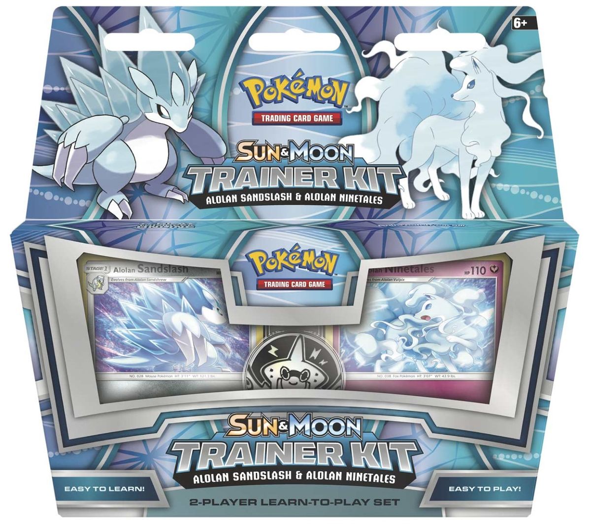Pokemon TCG - Sun and Moon Trainer Kit - Alolan Sandslash & Alolan Ninetails | Cards and Coasters CA