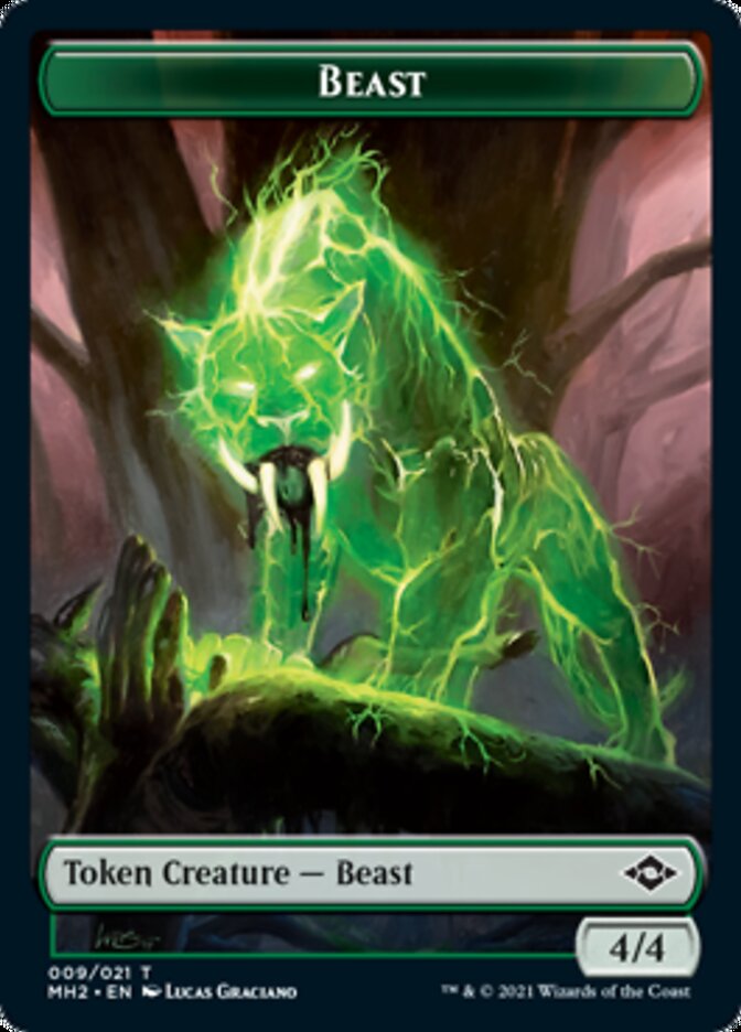 Beast Token // Treasure Token (#21) [Modern Horizons 2 Tokens] | Cards and Coasters CA