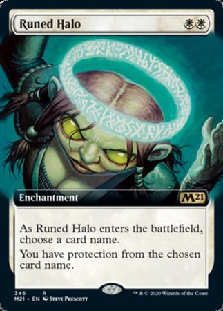 Runed Halo (Extended Art) [Core Set 2021] | Cards and Coasters CA