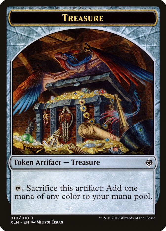 Treasure (010/010) [Ixalan Tokens] | Cards and Coasters CA