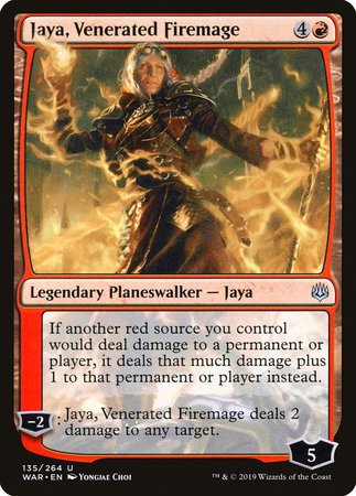 Jaya, Venerated Firemage [War of the Spark] | Cards and Coasters CA