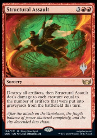 Structural Assault (Promo Pack) [Streets of New Capenna Promos] | Cards and Coasters CA