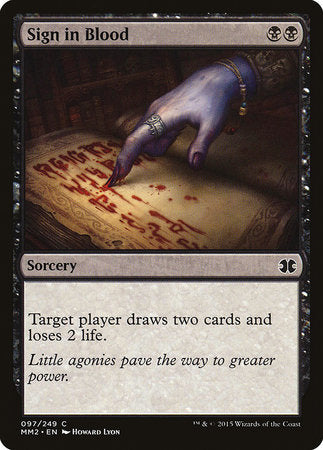 Sign in Blood [Modern Masters 2015] | Cards and Coasters CA