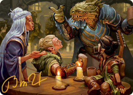 You Meet in a Tavern Art Card (Gold-Stamped Signature) [Dungeons & Dragons: Adventures in the Forgotten Realms Art Series] | Cards and Coasters CA