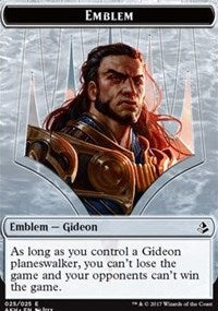 Emblem - Gideon of the Trials // Zombie Token [Amonkhet] | Cards and Coasters CA