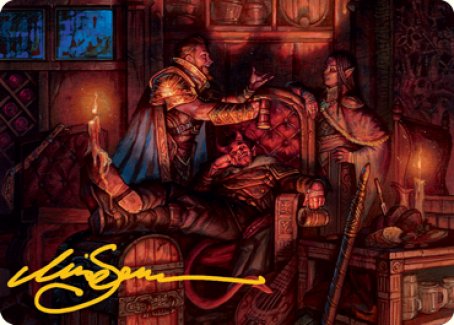 Long Rest Art Card (Gold-Stamped Signature) [Dungeons & Dragons: Adventures in the Forgotten Realms Art Series] | Cards and Coasters CA