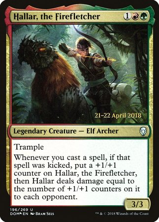 Hallar, the Firefletcher [Dominaria Promos] | Cards and Coasters CA