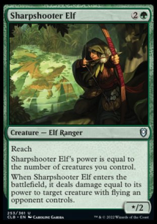 Sharpshooter Elf [Commander Legends: Battle for Baldur's Gate] | Cards and Coasters CA
