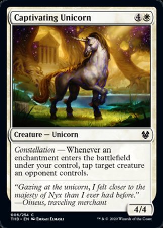 Captivating Unicorn [Theros Beyond Death] | Cards and Coasters CA