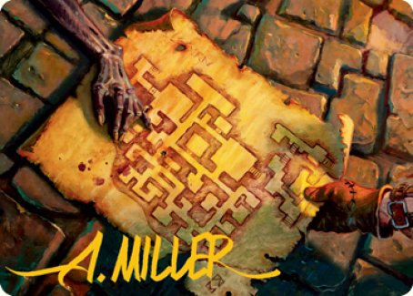 Dungeon Map Art Card (Gold-Stamped Signature) [Dungeons & Dragons: Adventures in the Forgotten Realms Art Series] | Cards and Coasters CA