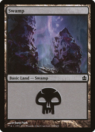 Swamp (308) [Commander 2011] | Cards and Coasters CA
