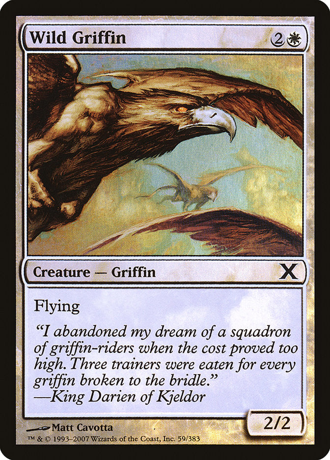 Wild Griffin (Premium Foil) [Tenth Edition] | Cards and Coasters CA