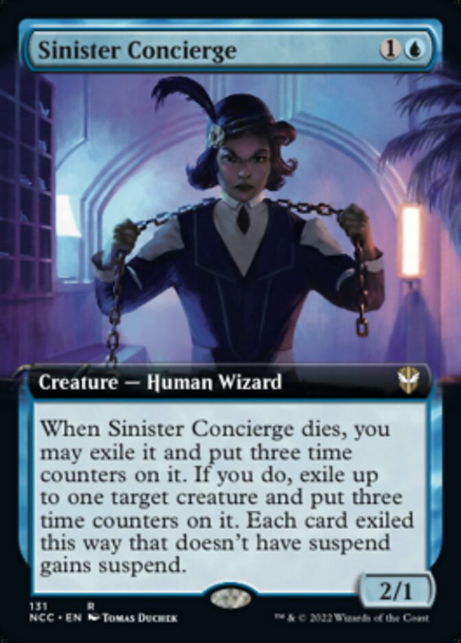Sinister Concierge (Extended Art) [Streets of New Capenna Commander] | Cards and Coasters CA