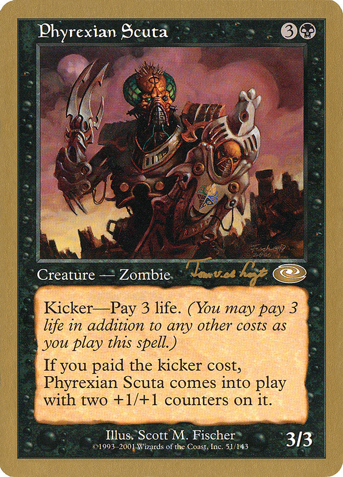 Phyrexian Scuta (Tom van de Logt) [World Championship Decks 2001] | Cards and Coasters CA