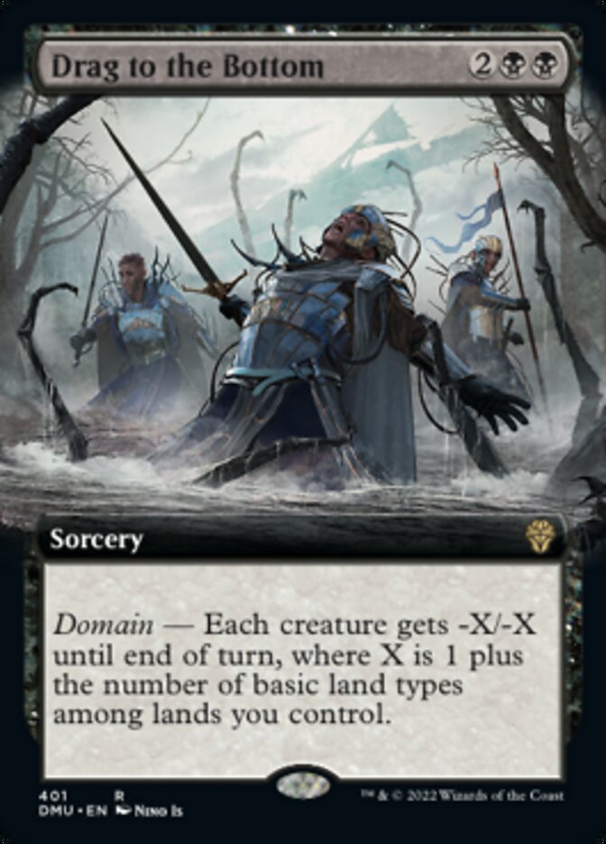 Drag to the Bottom (Extended Art) [Dominaria United] | Cards and Coasters CA