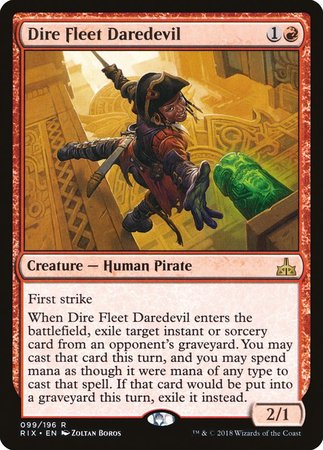 Dire Fleet Daredevil [Rivals of Ixalan] | Cards and Coasters CA