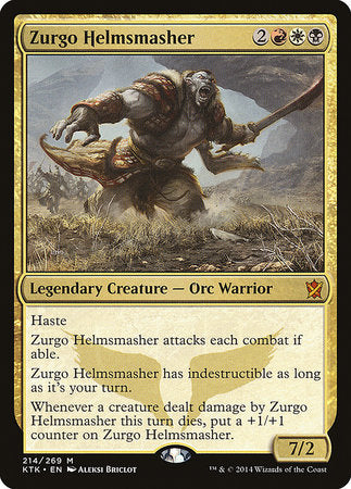 Zurgo Helmsmasher [Khans of Tarkir] | Cards and Coasters CA