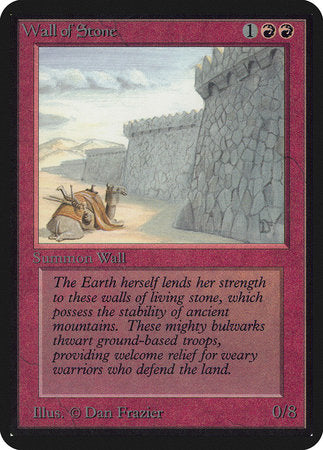 Wall of Stone [Limited Edition Alpha] | Cards and Coasters CA