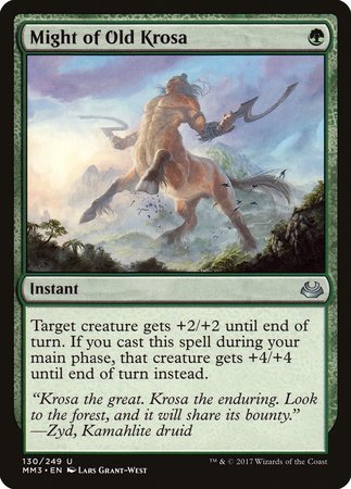 Might of Old Krosa [Modern Masters 2017] | Cards and Coasters CA