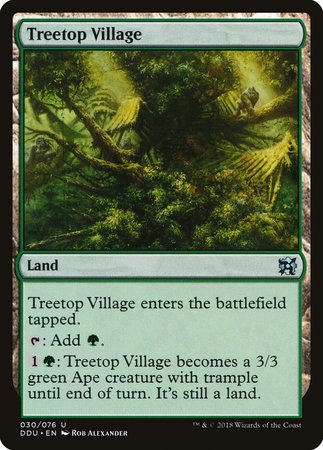 Treetop Village [Duel Decks: Elves vs. Inventors] | Cards and Coasters CA