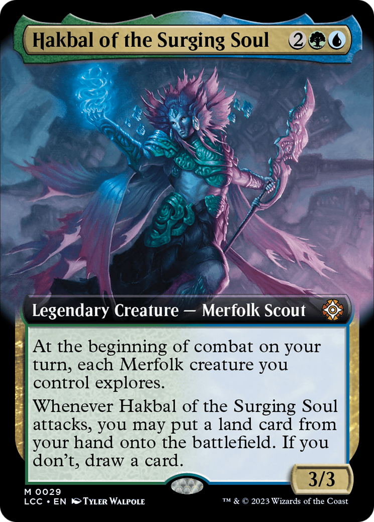 Hakbal of the Surging Soul (Extended Art) [The Lost Caverns of Ixalan Commander] | Cards and Coasters CA