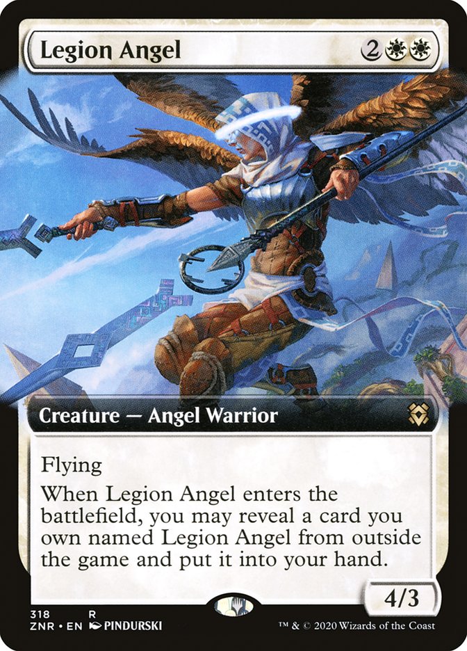 Legion Angel (Extended Art) [Zendikar Rising] | Cards and Coasters CA