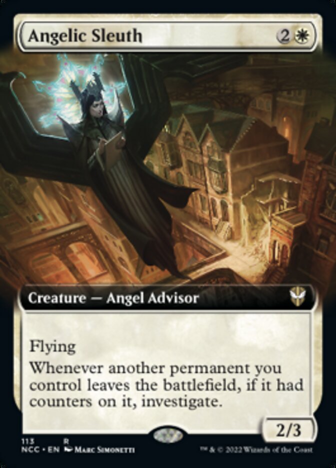 Angelic Sleuth (Extended Art) [Streets of New Capenna Commander] | Cards and Coasters CA