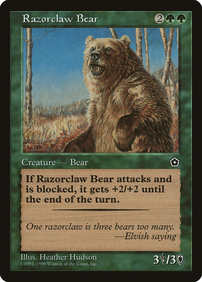 Razorclaw Bear [Portal Second Age] | Cards and Coasters CA