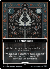 The Monarch // Treasure Double-Sided Token [The Lord of the Rings: Tales of Middle-Earth Commander Tokens] | Cards and Coasters CA