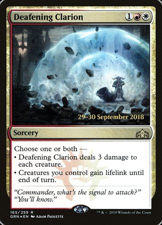 Deafening Clarion [Guilds of Ravnica Promos] | Cards and Coasters CA